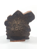 Vintage Syroco "Give Your Pipe A Rest" Dog Shaped 6" Tall Heavy Wood Pipe Rest