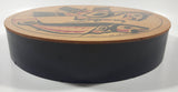 Vintage Clarence A. Wells Eagle and Salmon Themed 10 1/2" Bent Wood Aboriginal Drum Art