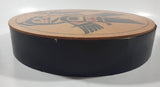 Vintage Clarence A. Wells Eagle and Salmon Themed 10 1/2" Bent Wood Aboriginal Drum Art