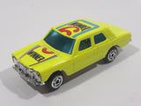 Vintage Summer Marz Karz 688 Mercedes Benz 240 D Sedan Number 6 Winner Fluorescent Yellow Die Cast Toy Car Vehicle
