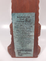 Vintage 1981 Coco Joe's Kanaloa God Of Eternal Hope Hawaii 9" Tall Carved Happa Wood Tiki Sculpture