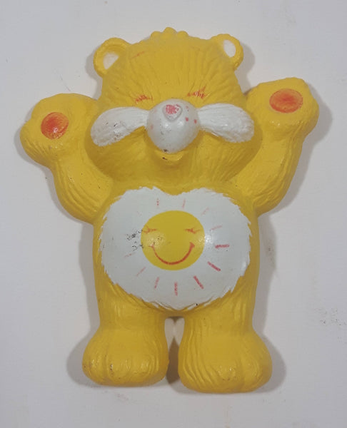 Vintage AGC American Greetings Company Care Bears Funshine Bear Hard Plastic Fridge Magnet