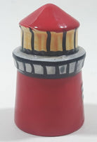 Hand Painted Red Lighthouse 2 5/8" Tall Ceramic Salt or Pepper Shaker Single