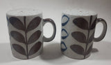 Brown Leaves Speckled 4" Tall Stoneware Salt and Pepper Shaker Set with Handles