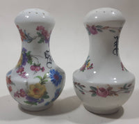 Vintage Sale Pepe Colorful Flower Themed Ceramic 4 1/4" Tall Salt and Pepper Shaker Set