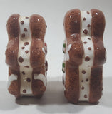 Vintage Gingerbread Men Cookies Shaped Ceramic 3 3/4" Tall Salt and Pepper Shaker Set