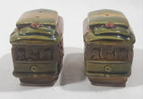 Vintage EFCCO San Francisco Trolley Car Ceramic 2 3/4" Long Salt and Pepper Shaker Set Made in Japan