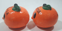 Vintage Florida Orange Shaped Ceramic 2 1/4" Tall Salt and Pepper Shaker Set