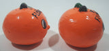 Vintage Florida Orange Shaped Ceramic 2 1/4" Tall Salt and Pepper Shaker Set