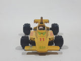 Vintage 1980s Yatming No. 1311 Lola T370 Formula 1 Indy #11 "GAP" Yellow Die Cast Toy Race Car Vehicle