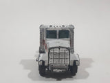 Vintage Yatming Kenworth Semi Tractor Truck 'White Wheels' White Die Cast Toy Car Vehicle
