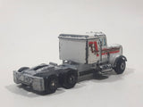 Vintage Yatming Kenworth Semi Tractor Truck 'White Wheels' White Die Cast Toy Car Vehicle