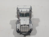 Vintage Yatming Kenworth Semi Tractor Truck 'White Wheels' White Die Cast Toy Car Vehicle