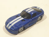 2019 Maisto Fresh Metal 1996 Dodge Viper GTS Blue with White Stripes Die Cast Toy Car Vehicle