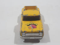 Vintage Chevy Stepside Truck "Apache" Yellow Die Cast Toy Car Vehicle Made in Hong Kong