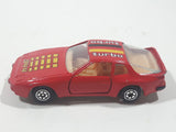Vintage 1980s Yatming No. 1089 Porsche 944 Turbo 44 Red Die Cast Toy Car Vehicle with Opening Doors