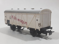 Marklin HO Scale DB 327154 Tko 02 Kuhlwagen Reefer Box Car White Plastic and Metal Train Car Vehicle Made in Germany