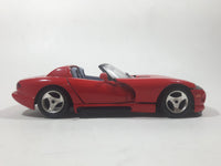 Burago Dodge Viper RT/10 Red 1/24 Scale Die Cast Toy Car Vehicle with Opening Doors and Hood Crack in Windshield