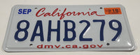 2018 California White with Dark Blue Letters Vehicle License Plate 8AHB279