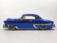 Jada Big Time Kustoms 1953 Chevrolet Bel Air Metallic Blue 1/24 Scale Die Cast Toy Car Vehicle with Opening Doors and Hood