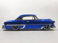 Jada Big Time Kustoms 1953 Chevrolet Bel Air Metallic Blue 1/24 Scale Die Cast Toy Car Vehicle with Opening Doors and Hood