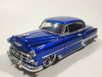 Jada Big Time Kustoms 1953 Chevrolet Bel Air Metallic Blue 1/24 Scale Die Cast Toy Car Vehicle with Opening Doors and Hood