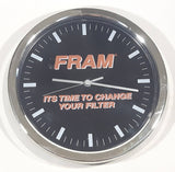 Rare Hard To Find FRAM It's Time To Change Your Filer 10 1/4" Diameter Round Wall Clock