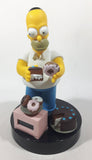 1998 Wesco The Simpsons Homer Simpson With Chocolate Cake and Donuts 9 1/2" Tall Talking Alarm Clock