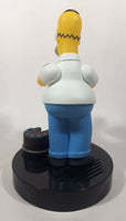 1998 Wesco The Simpsons Homer Simpson With Chocolate Cake and Donuts 9 1/2" Tall Talking Alarm Clock