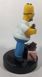 1998 Wesco The Simpsons Homer Simpson With Chocolate Cake and Donuts 9 1/2" Tall Talking Alarm Clock