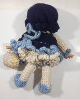 Vintage Strawberry Shortcake Blueberry Muffin Handmade Crochet Yarn 13" Tall Doll