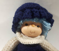 Vintage Strawberry Shortcake Blueberry Muffin Handmade Crochet Yarn 13" Tall Doll