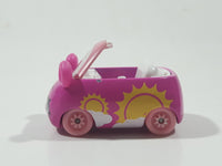 Moose Shopkins Cutie Cars Bear Shaped Pink Die Cast Toy Car Vehicle - No Roof or Figure