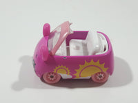 Moose Shopkins Cutie Cars Bear Shaped Pink Die Cast Toy Car Vehicle - No Roof or Figure