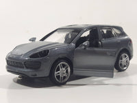MSZ Porsche Caynne S Dark Grey 1:43 Scale Pull Back Die Cast Toy Car Vehicle with Opening Doors Missing Parts