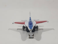 USAF F-16 Fighter Jet Red White Blue Pullback Motorized Friction Die Cast Toy Car Vehicle