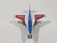 USAF F-16 Fighter Jet Red White Blue Pullback Motorized Friction Die Cast Toy Car Vehicle