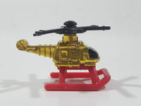 1996 McDonald's LGT Galoob Micro Machines Evac Helicopter Gold Chrome Die Cast Toy Aircraft