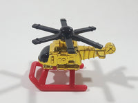 1996 McDonald's LGT Galoob Micro Machines Evac Helicopter Gold Chrome Die Cast Toy Aircraft