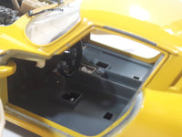 Burago 1966 Ferrari 275 GTB4 Yellow 1/24 Scale Die Cast Toy Car Vehicle with Opening Doors and Hood Missing Seats