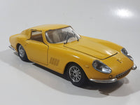 Burago 1966 Ferrari 275 GTB4 Yellow 1/24 Scale Die Cast Toy Car Vehicle with Opening Doors and Hood Missing Seats