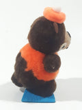 Vintage A&W Root Beer Bear Snowboarding 4" Tall Plush Stuffed Character Hanging Christmas Tree Ornament