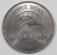 2001 2002 Budweiser NFL Football Super Bowl World Champions Baltimore Ravens XXXV 1 3/8" Diameter Metal Coin Token