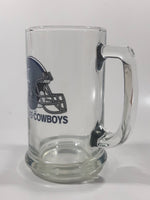 Dallas Cowboys NFL Football Team 5 1/2" Tall Clear Glass Beer Mug