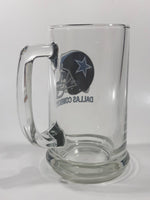 Dallas Cowboys NFL Football Team 5 1/2" Tall Clear Glass Beer Mug