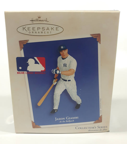 2003 Hallmark Keepsake Ornament MLB New York Yankees Jason Giambi At the Ballpark 4" Tall Figure New in Box