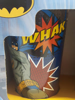 2016 Zak! DC Comics Batman 2 Piece Glass Set 16 oz 473 mL 6" Tall Glass Cups New in Box