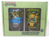 2015 Viacom TMNT Teenage Mutant Ninja Turtles Glassware Set 16 oz 473 mL 6" Tall Glass Cups New in Box