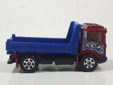 2012 Matchbox City Works Pit King Dump Truck Red and Blue Die Cast Toy Car Vehicle