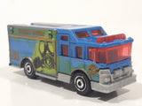 2012 Matchbox EMT Hazard Squad Fire Truck Blue and Grey Die Cast Toy Car Vehicle